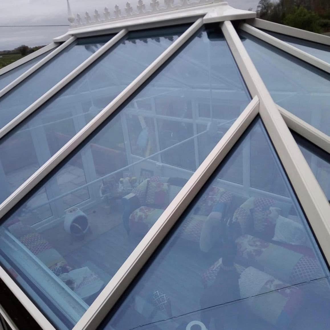 Spotless conservatory roof after professional cleaning by Moonshine Window Cleaning in Lincolnshire